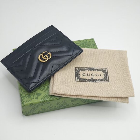 Gucci Black Leather Slim Card Holder - Picture 1 of 4